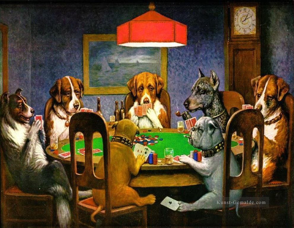 Ein Freund in Not Hunde spielen Poker Cassius Marcellus Coolidge Ölgemälde